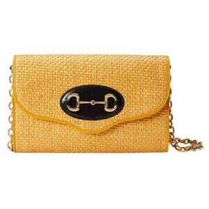 NEW GUCCI women's horsebit 1955 shoulder bag in yellow